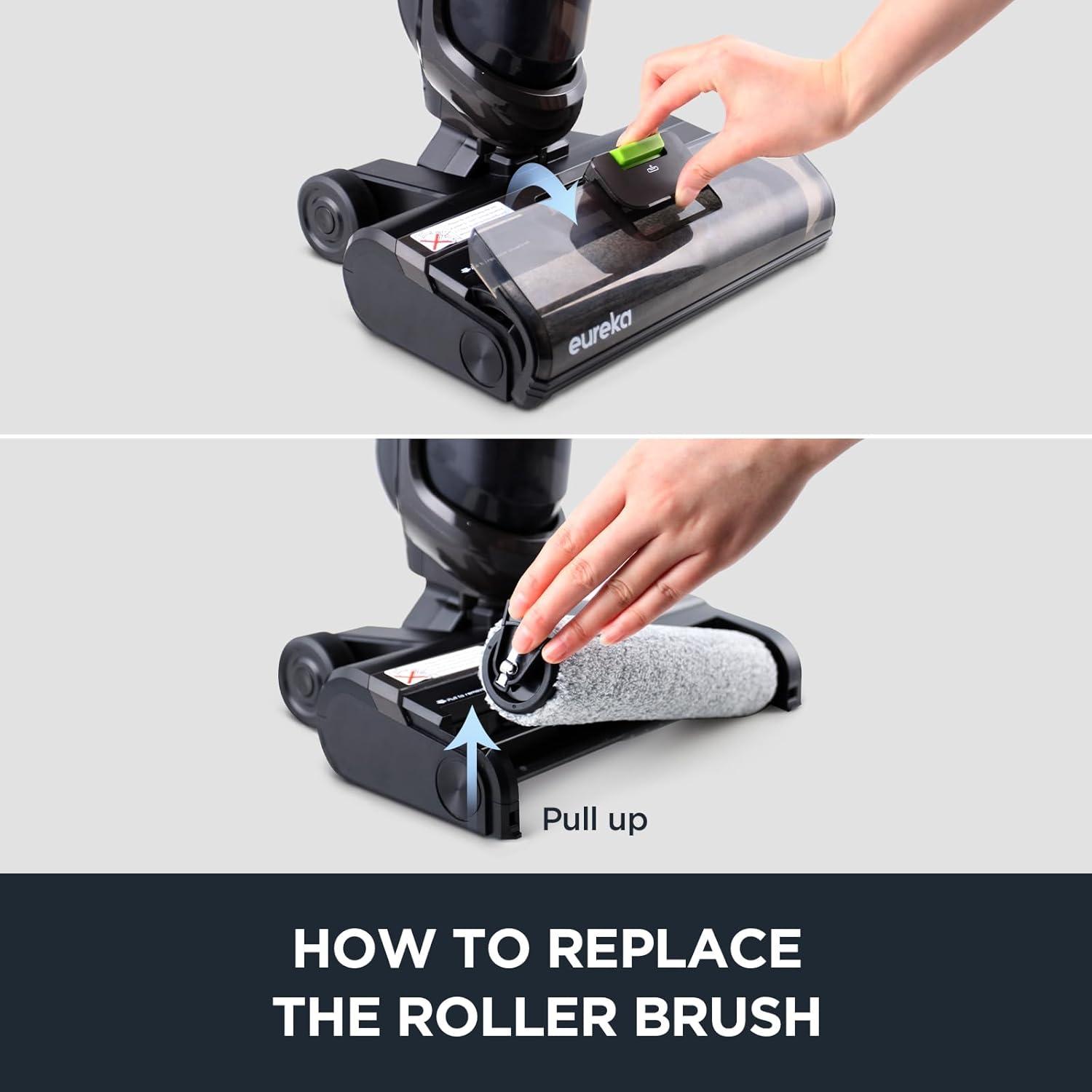 imageEUREKA NEW400 Cordless Wet Dry Vacuum Cleaner Specialized Roller Brush Roller1 Filters2