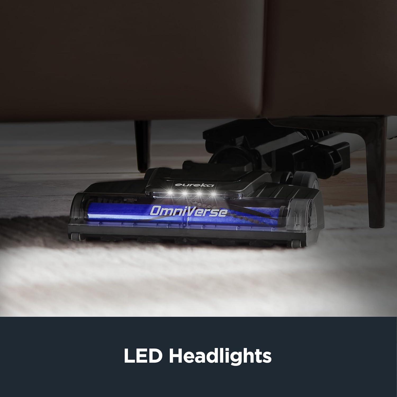 imageEureka Pet Upright Vacuum Cleaner for Carpet and Hard Floor Powerful Bagless Vacuum Cleaner for Home with HEPA Filter and Pet Tool OmniVerse NEU801BL with QuickShift Technology Blue
