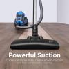 imageEureka Bagless Canister Vacuum with Washable HEPA Filter 16KPA Suction for CarpetsHard Floors Compact Design with 3 Cleaning Tools 2Motor Household Vacuum Lightweight and Easy ManeuverableBlue