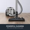 imageEureka Bagless Canister Vacuum with Washable HEPA Filter 16KPA Suction for CarpetsHard Floors Compact Design with 3 Cleaning Tools 2Motor Household Vacuum Lightweight and Easy ManeuverableSilver With Black