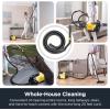 imageEureka Canister Vacuum Cleaner Lightweight Vacuum Cleaner for Carpets and Hard Floors NEN170 Pet Friendly vaccum Cleaner with with HEPA Filter and 4 dust Bags Silver with GreenYellow