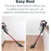 imageEureka Lightweight Cordless Stick Vacuum Cleaner Convenient for Hard Floors Rechargeable Handheld Vacuum Cleaner Portable with Powerful Motor Efficient Suction NEC101 Rose RedRedBlack