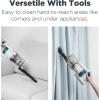 imageEureka NEC185 Cordless Stick Vacuum Cleaner Convenient for Hard Floors Rechargeable Handheld Vacuum Cleaner Portable with Powerful Motor Efficient SuctionWhite
