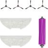 imageEureka Authentic Replacement Parts Accessories Compatible for E20 Plus Robot Vacuum Cleaner Replacement Kit Include 1 Roller Brush  4 EdgeSweeping Brush  2 Mop Pad