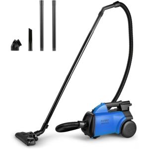 imageEureka Canister Vacuum Cleaner Lightweight Vacuum Cleaner for Carpets and Hard Floors NEN170 Pet Friendly vaccum Cleaner with with HEPA Filter and 4 dust Bags Silver with GreenBlue