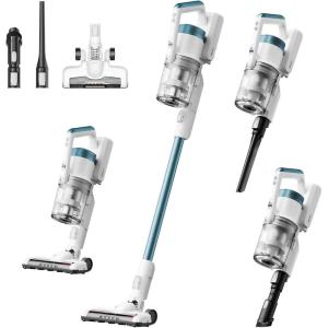 imageEureka Cordless Vacuum Cleaner Vacuum Cleaner for Home Rechargeable Lightweight Stick Vacuum for Hardwood and Pet Hair Blue wClean Station NEC490BLBlue