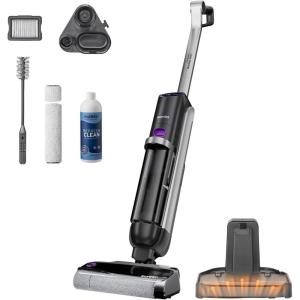 imageEureka Cordless Wet Dry Vacuum Cleaner Self Cleaning Vacuum and Mop Combo Good for Hard Floors Pet Hair Sticky Messes RapidWash NEW430BL BluePurple