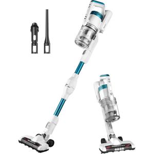 imageEureka NEC185 Cordless Stick Vacuum Cleaner Convenient for Hard Floors Rechargeable Handheld Vacuum Cleaner Portable with Powerful Motor Efficient SuctionWhite