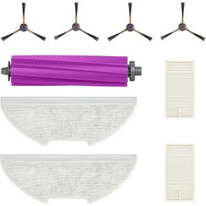 imageEureka Authentic Replacement Parts Accessories Compatible for E20 Plus Robot Vacuum Cleaner Replacement Kit Include 1 Roller Brush  2 HEPA Filter  4 EdgeSweeping Brush  2 Mop Pad