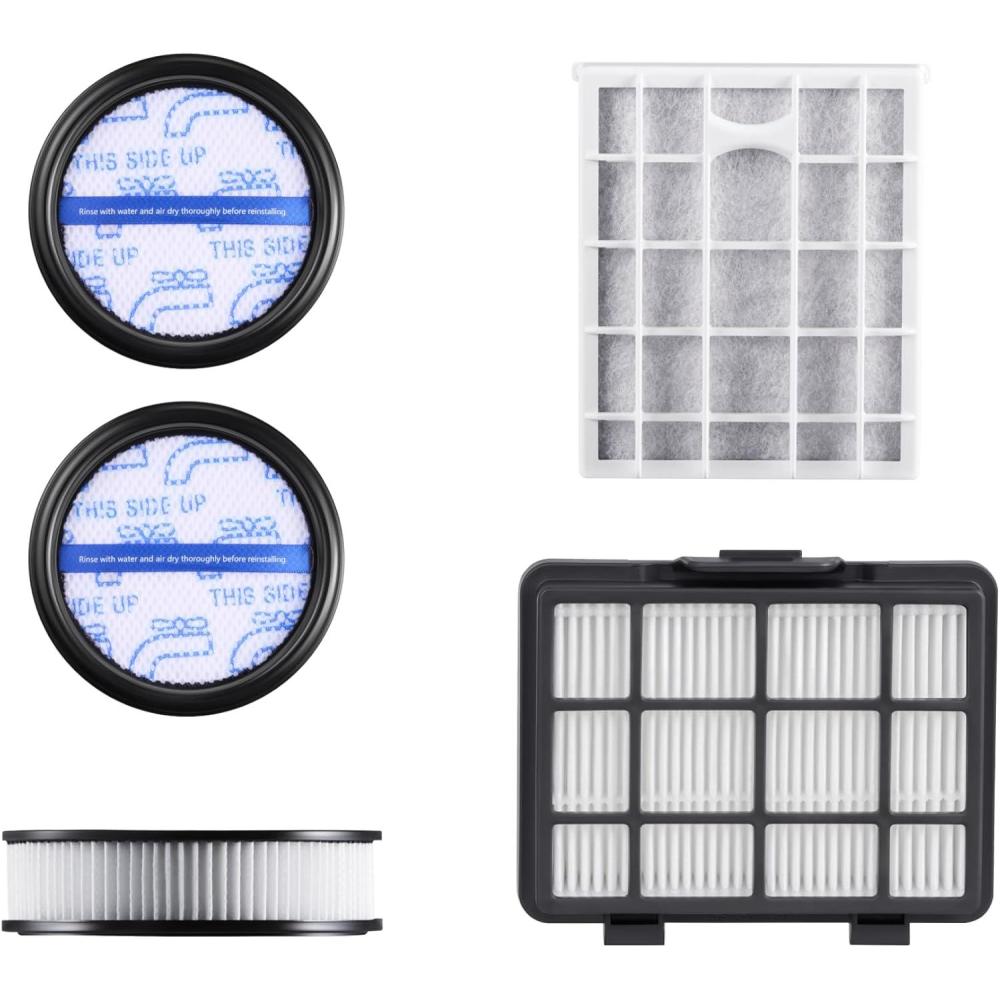 imageEureka Stylus Elite NEC490BLampampNEC490SE Cordless Stick Vacuum Cleaner specialized accessories kit including dust cup filter2HEPA of stick1 inlet filter of station1outlet filter of station1